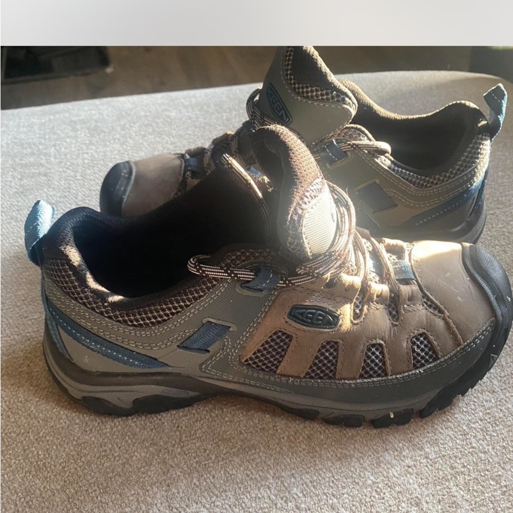 Keen Brown and Blue Sneakers Rugged Outdoor Design